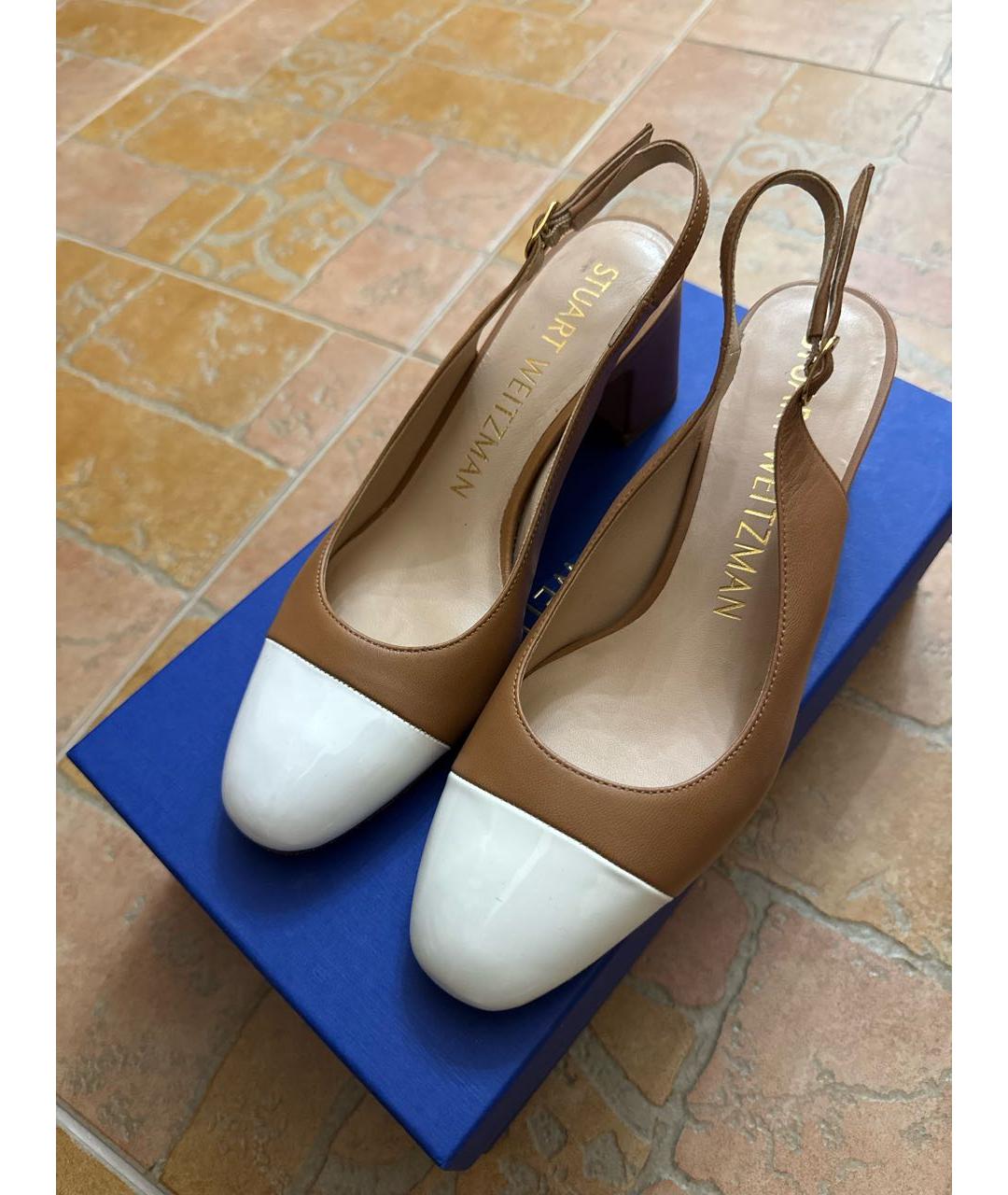 STUART WEITZMAN Коричневые кожаные туфли, фото 3