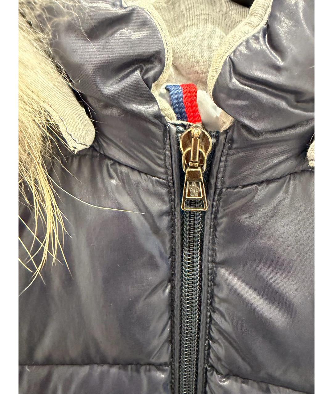 MONCLER KIDS Темно-синий полиэстеровый комбинезон, фото 6