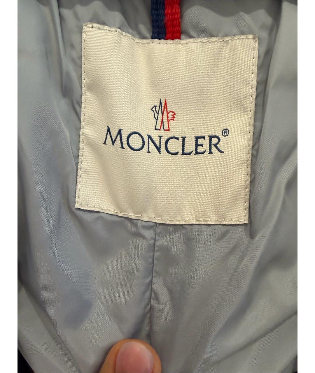 MONCLER KIDS Темно-синий полиэстеровый комбинезон, фото 3