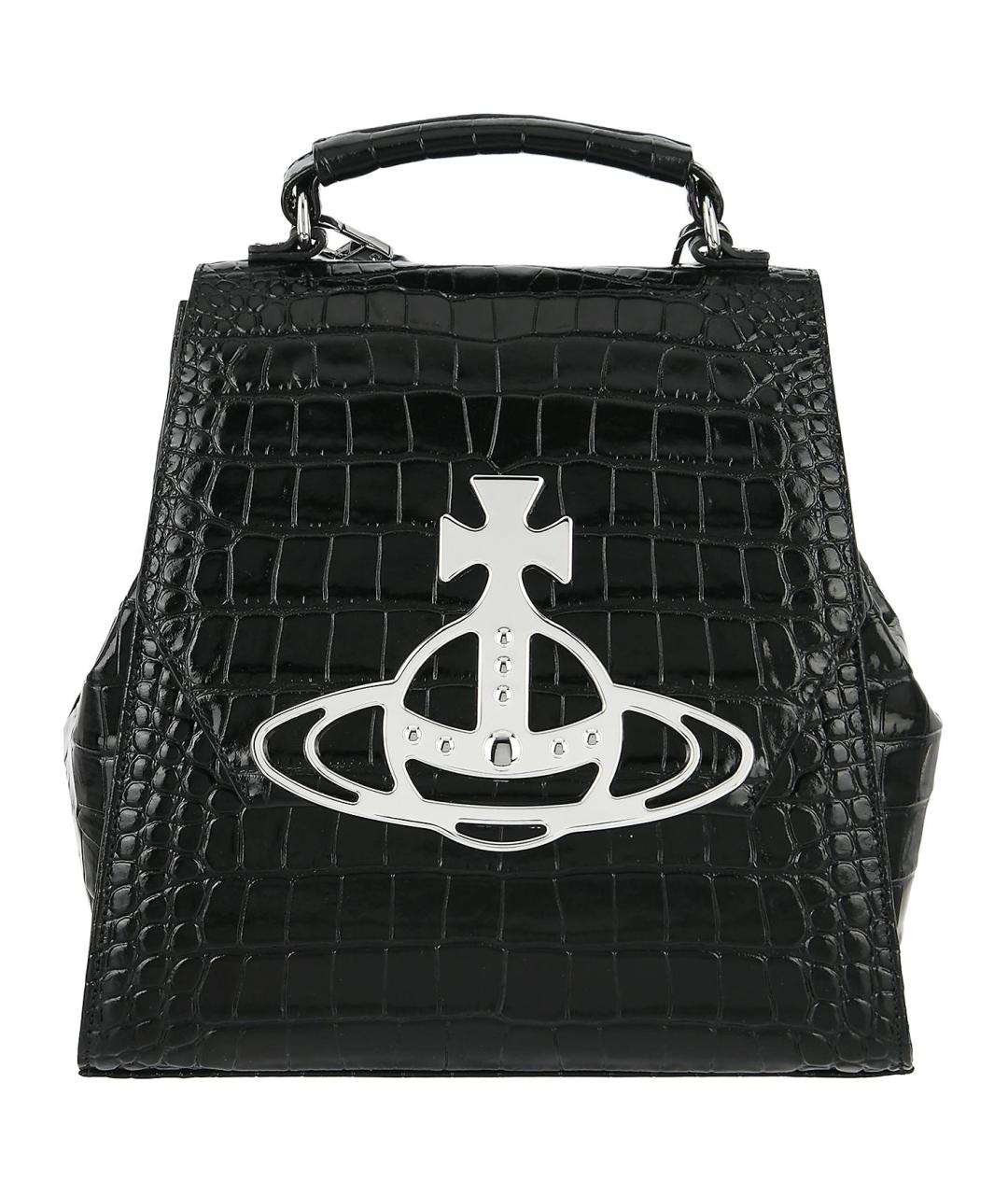 VIVIENNE WESTWOOD Черный кожаный рюкзак, фото 1