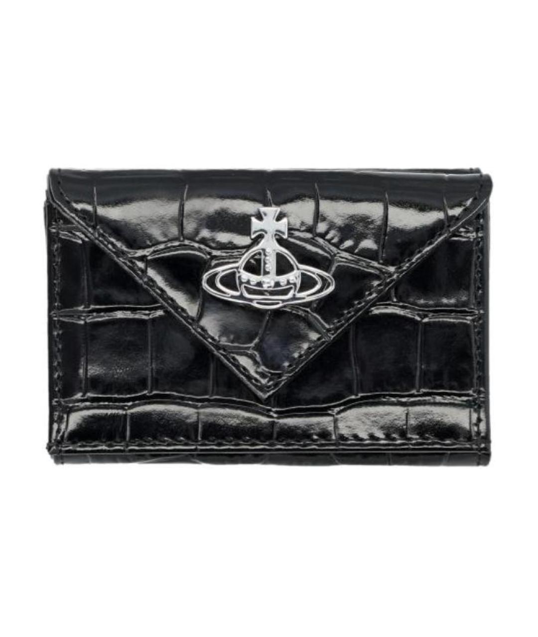 VIVIENNE WESTWOOD Черный кожаный кошелек, фото 1