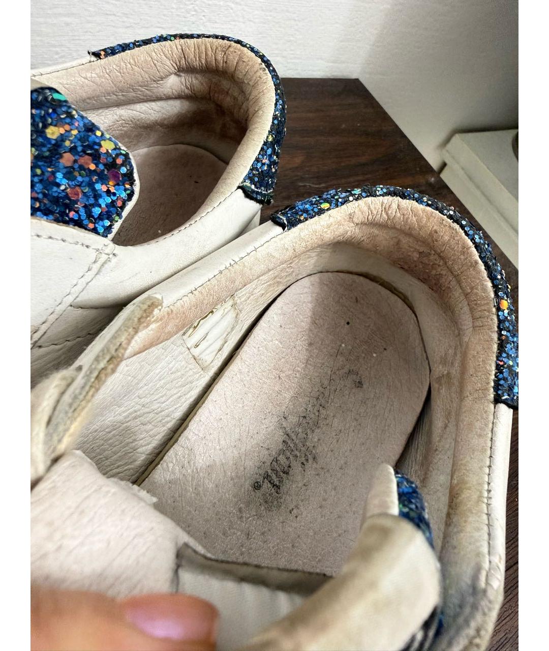 GOLDEN GOOSE Белые кожаные кроссовки, фото 6