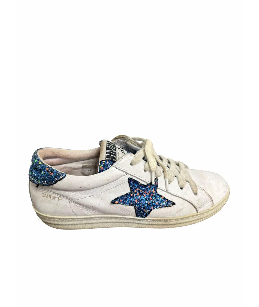 GOLDEN GOOSE Белые кожаные кроссовки, фото 1