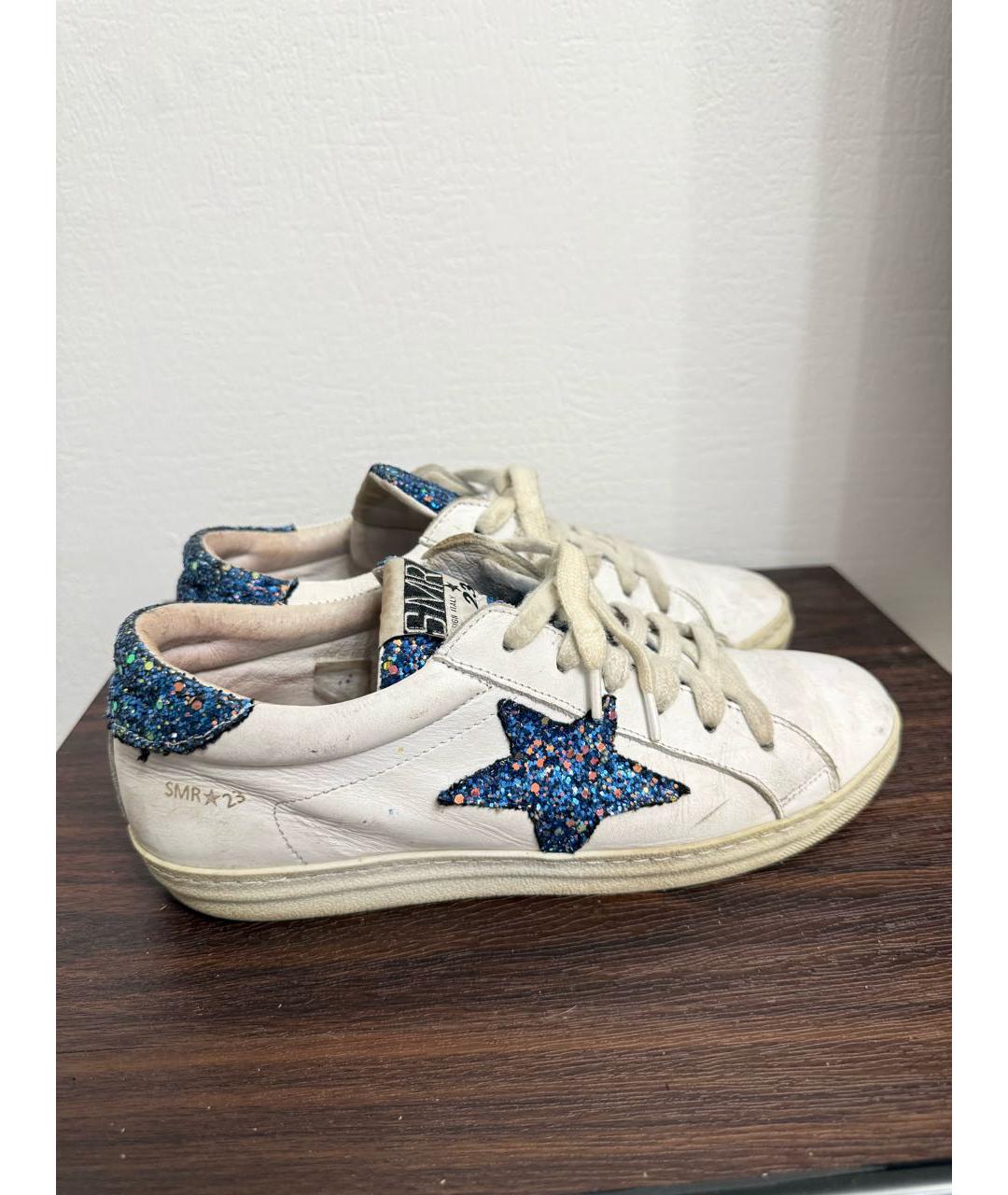 GOLDEN GOOSE Белые кожаные кроссовки, фото 9