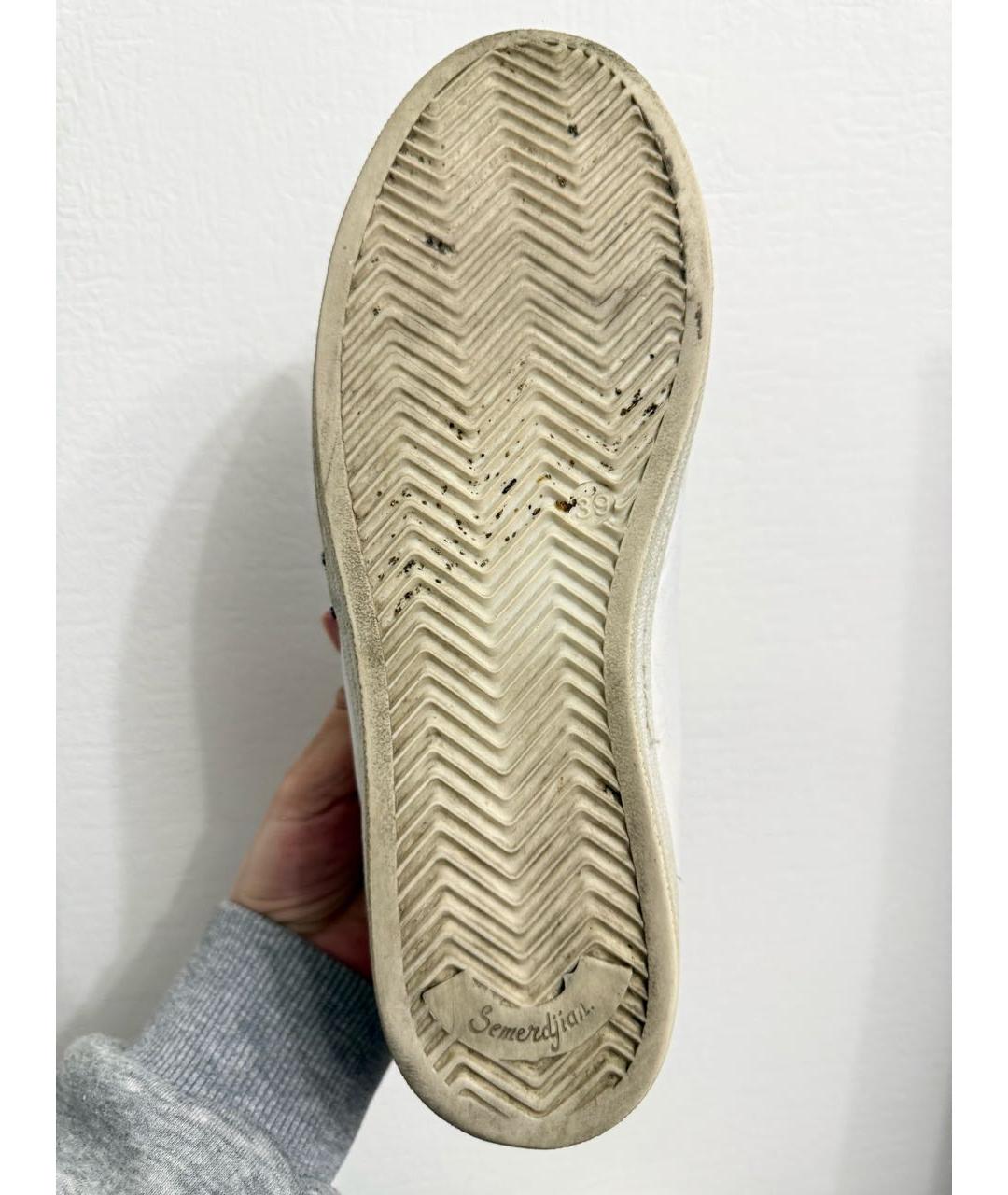 GOLDEN GOOSE Белые кожаные кроссовки, фото 3
