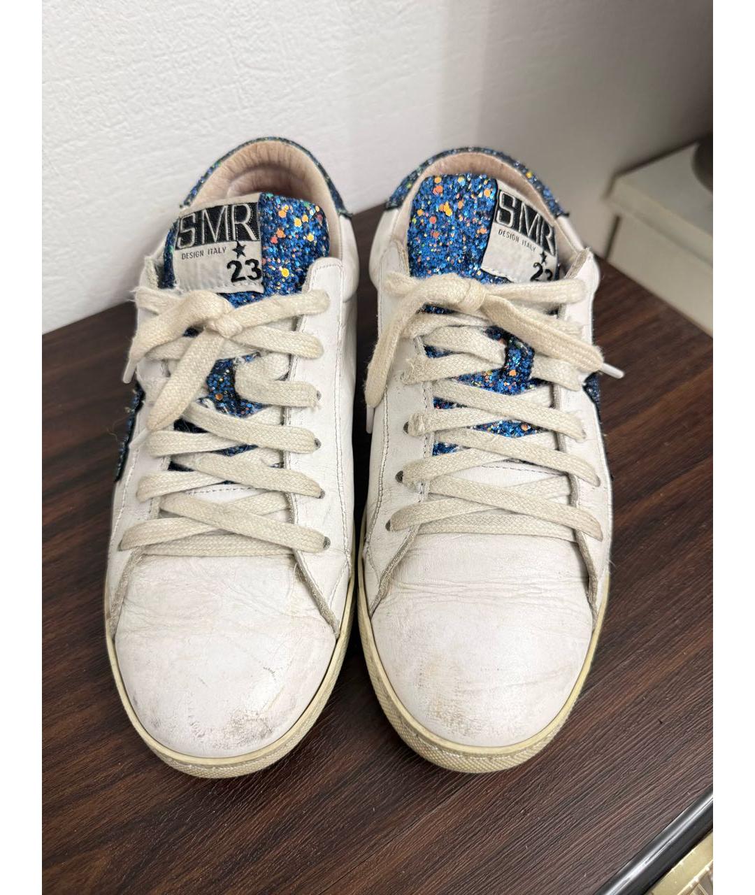 GOLDEN GOOSE Белые кожаные кроссовки, фото 2