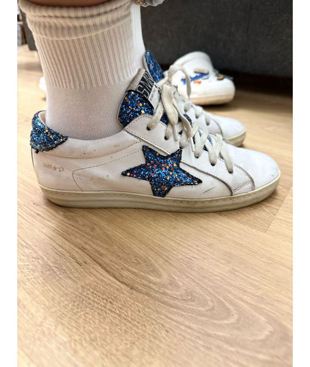 GOLDEN GOOSE Белые кожаные кроссовки, фото 5