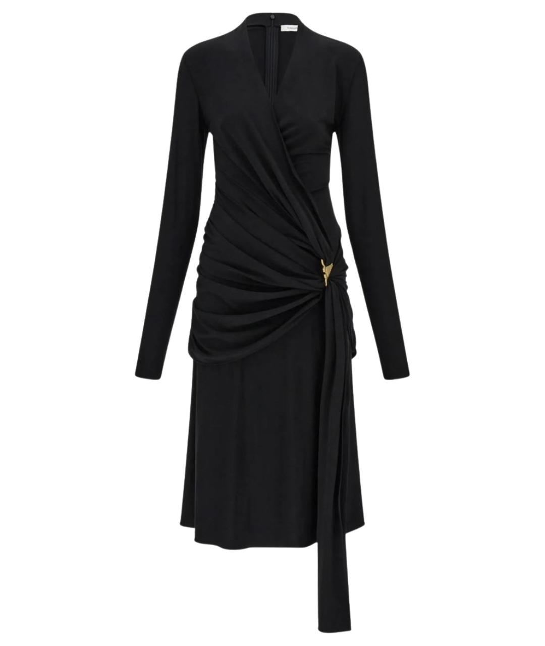 FERRAGAMO Черное вискозное платье, фото 1