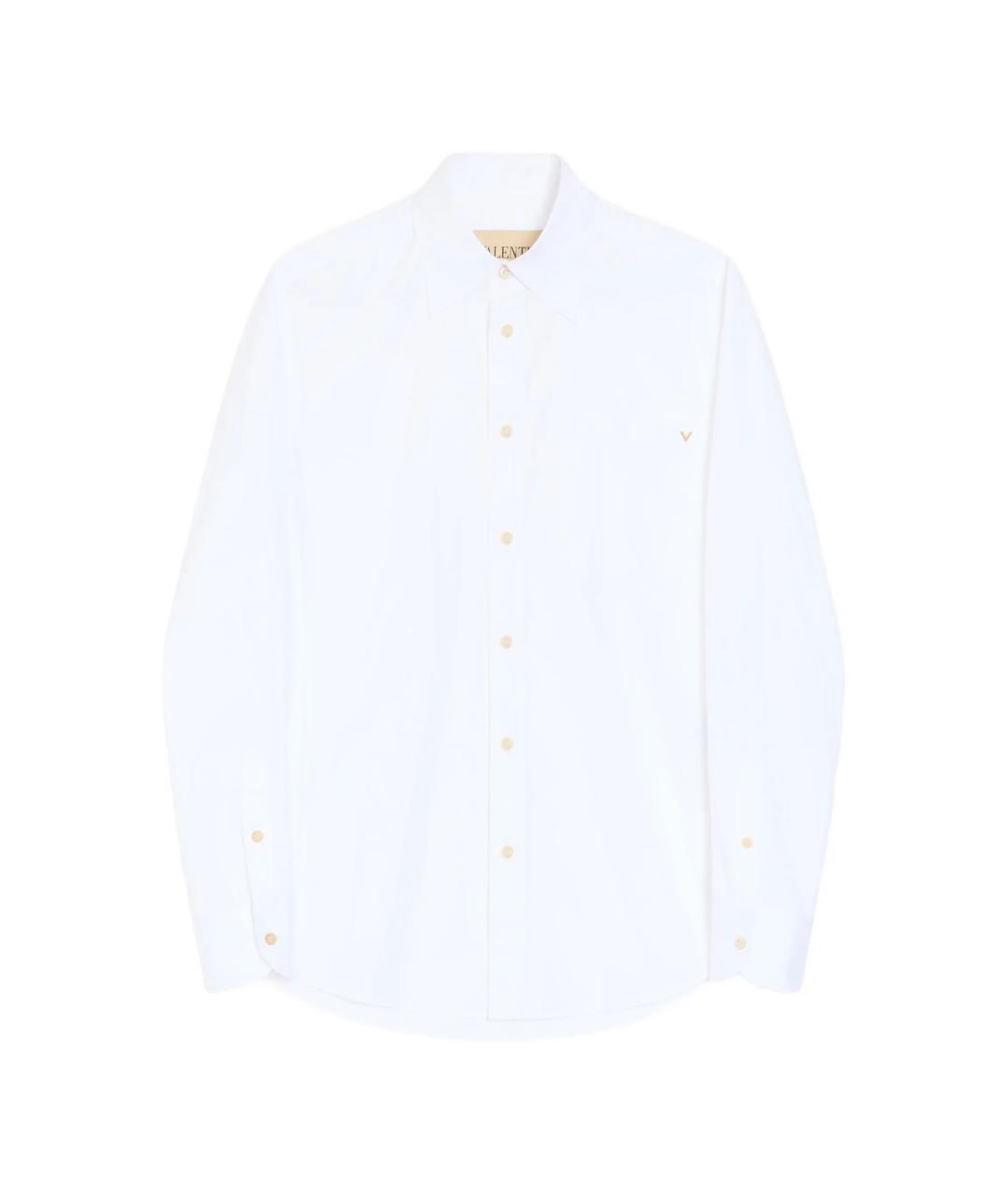VALENTINO Белая хлопковая классическая рубашка, фото 1
