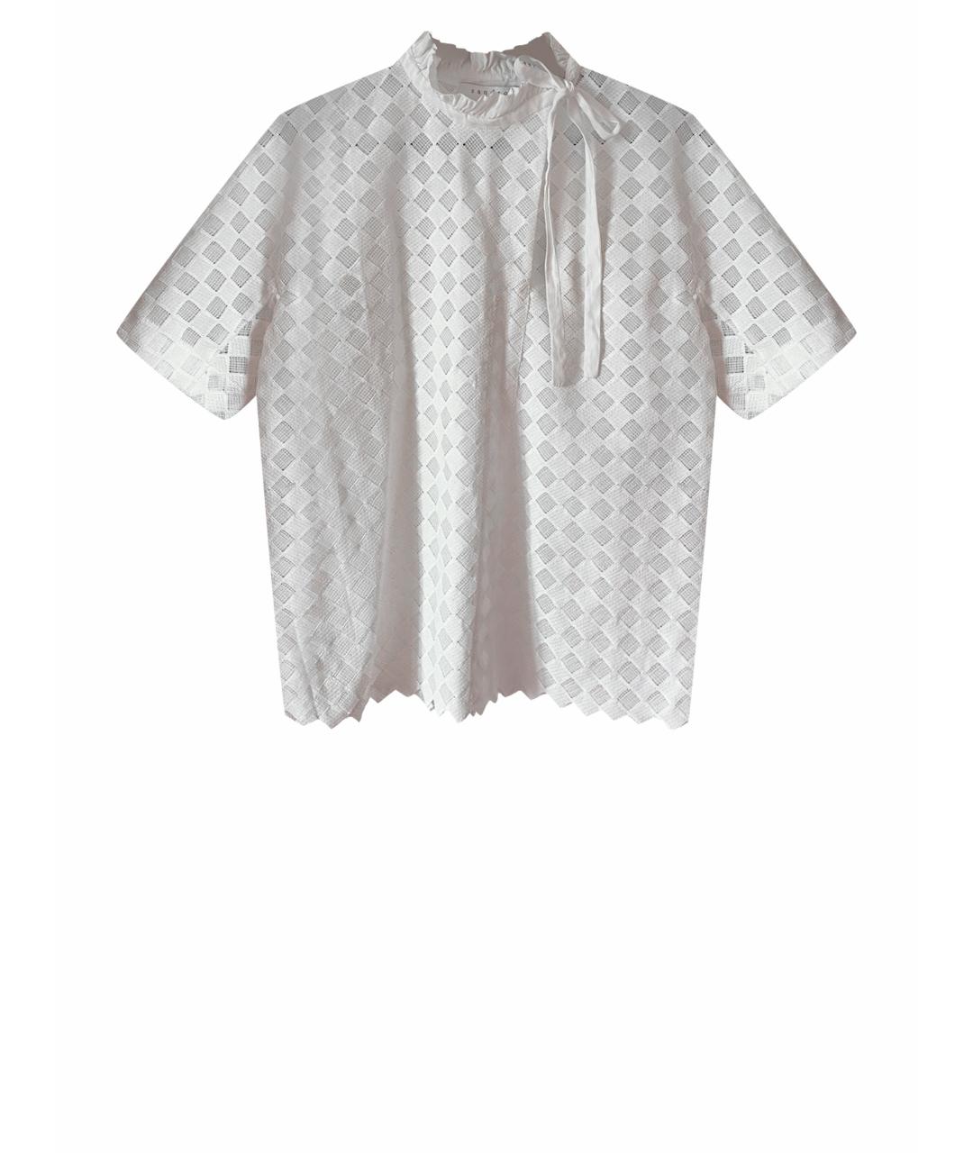SANDRO Белая синтетическая блузы, фото 1