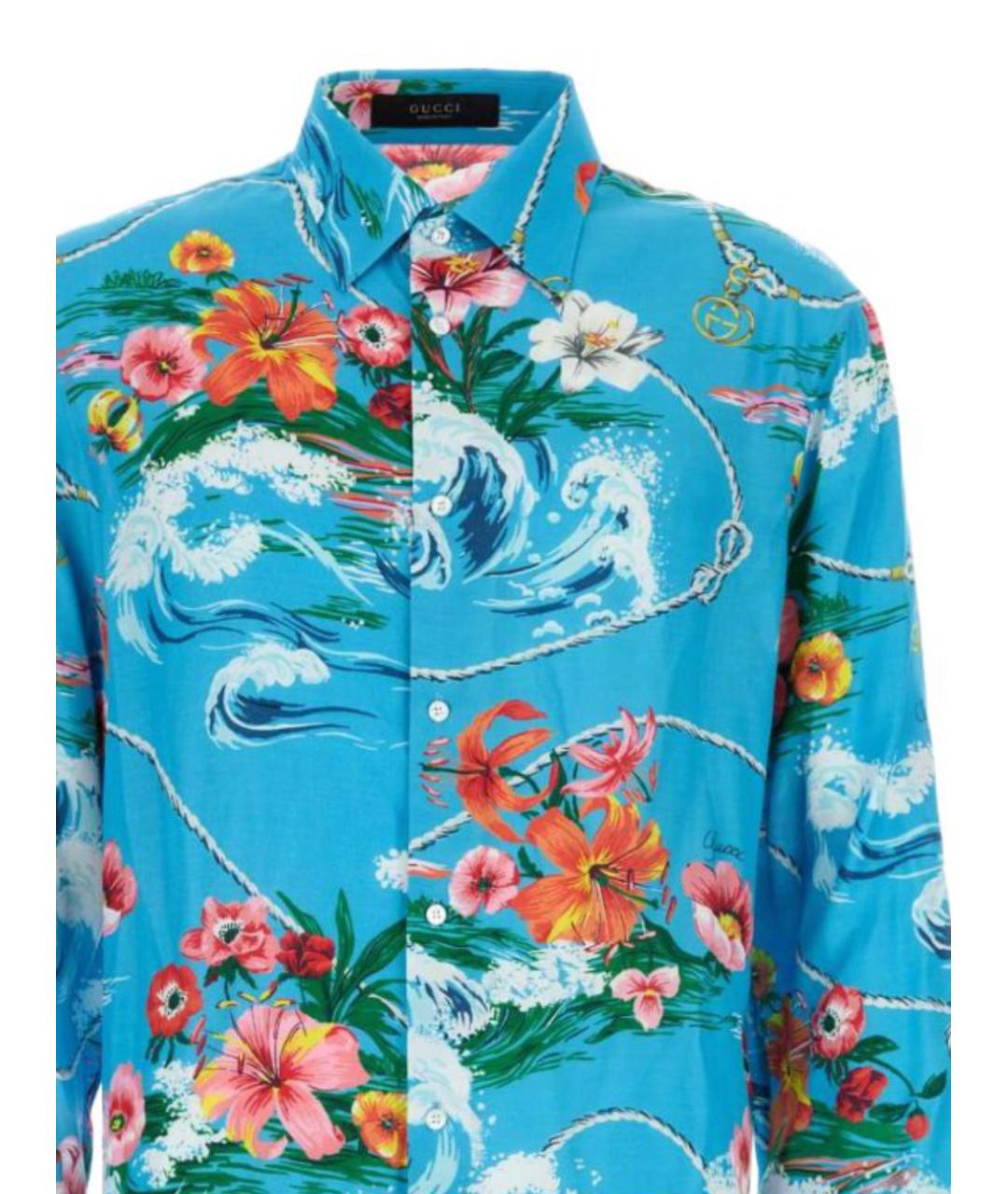 GUCCI Голубая кэжуал рубашка, фото 2