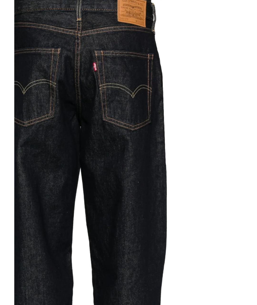 LEVI'S Черные хлопковые прямые джинсы, фото 3
