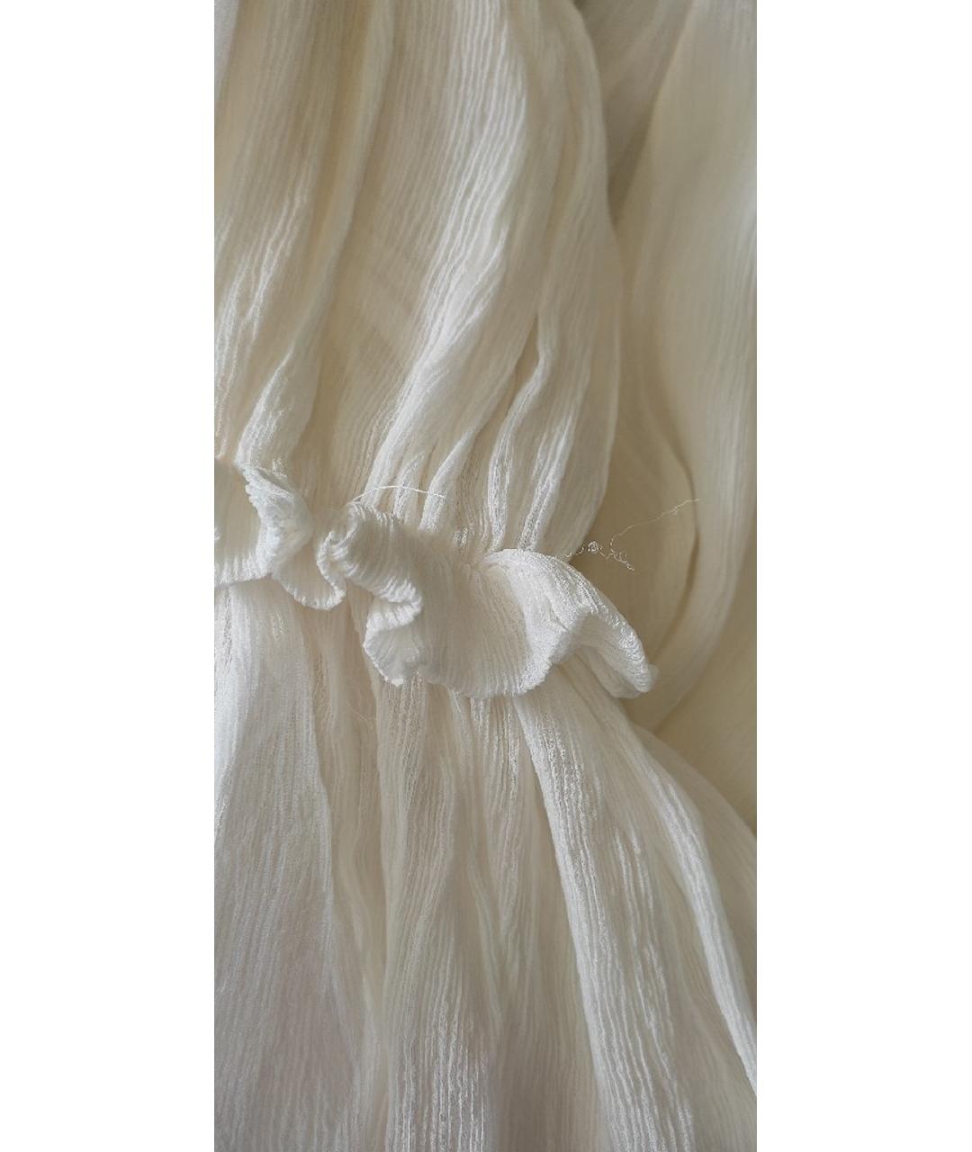 LOEWE Белое шелковое платье, фото 6