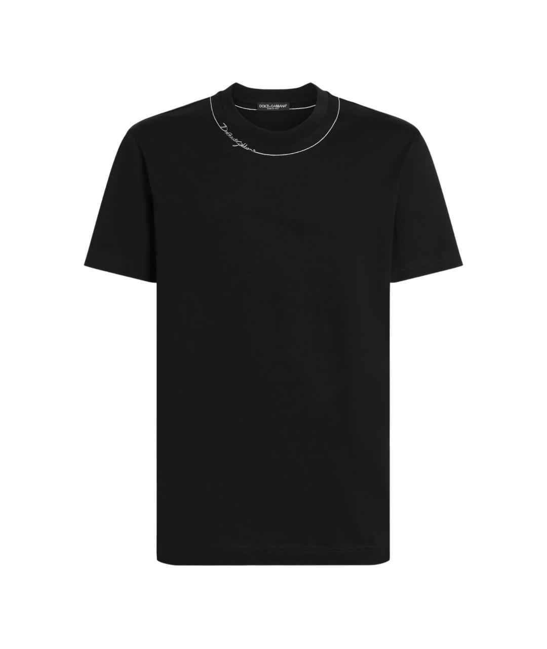 DOLCE&GABBANA Черная хлопковая футболка, фото 1