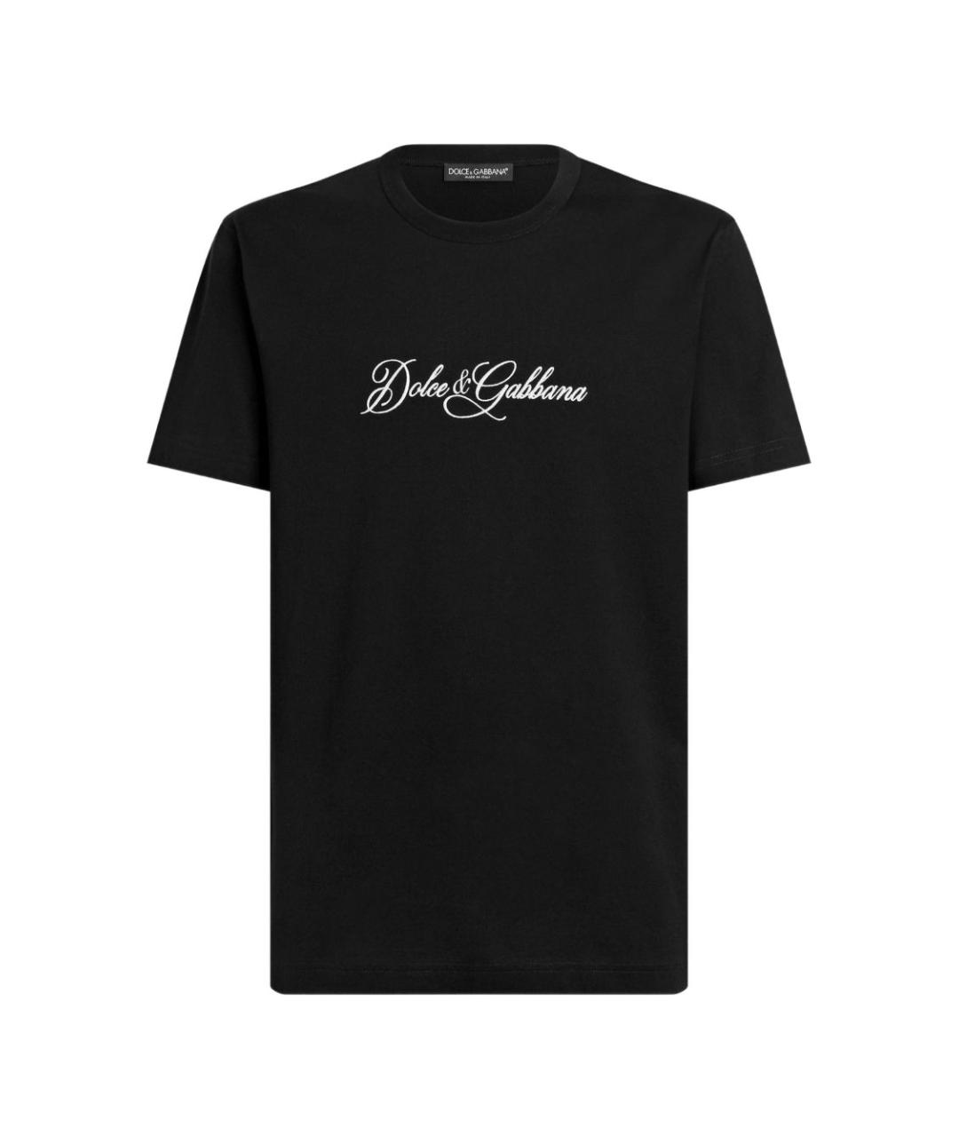 DOLCE&GABBANA Черная хлопковая футболка, фото 1