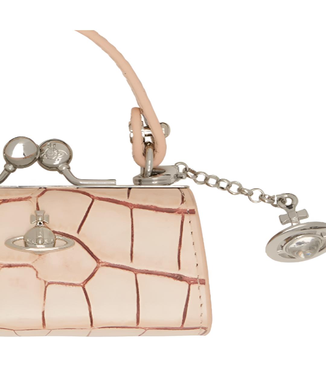 VIVIENNE WESTWOOD Розовый кожаный кошелек, фото 3