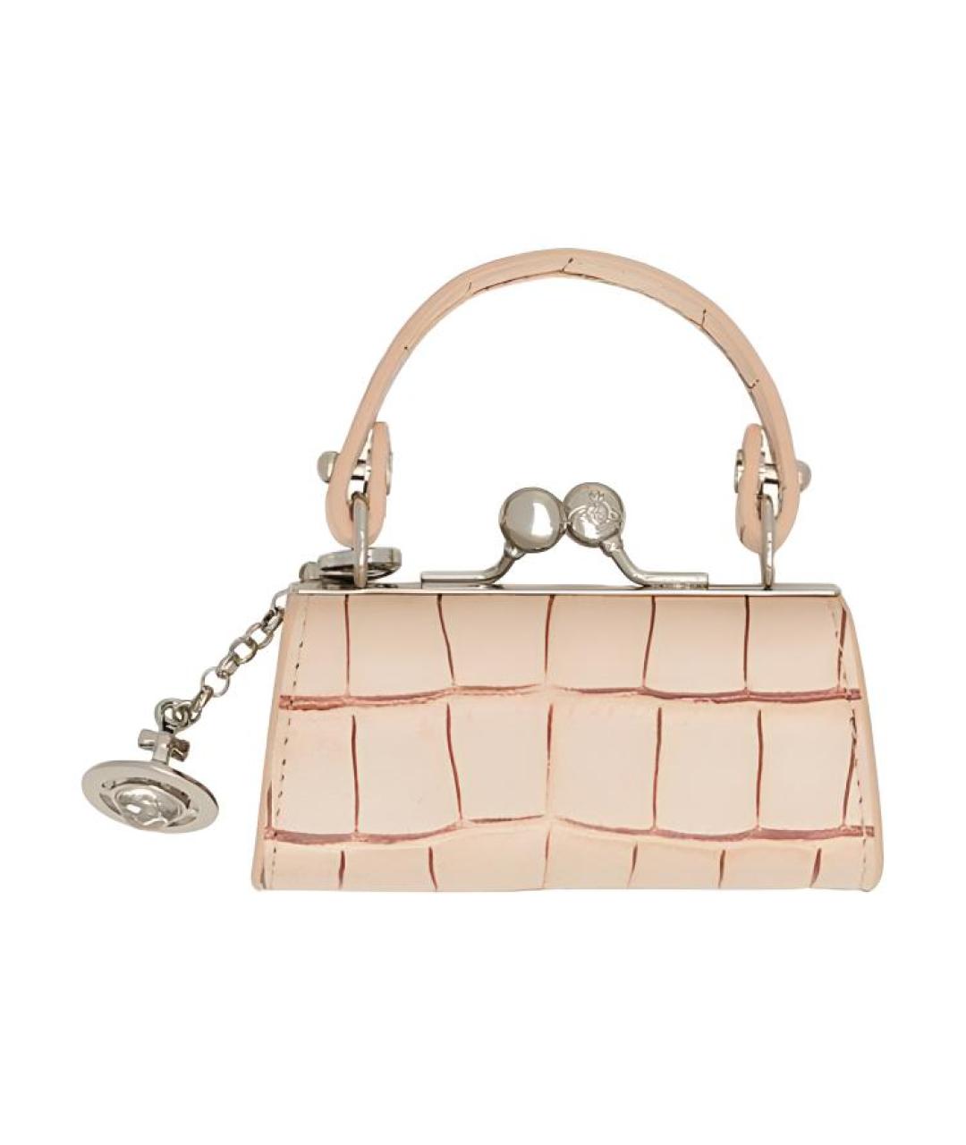 VIVIENNE WESTWOOD Розовый кожаный кошелек, фото 2