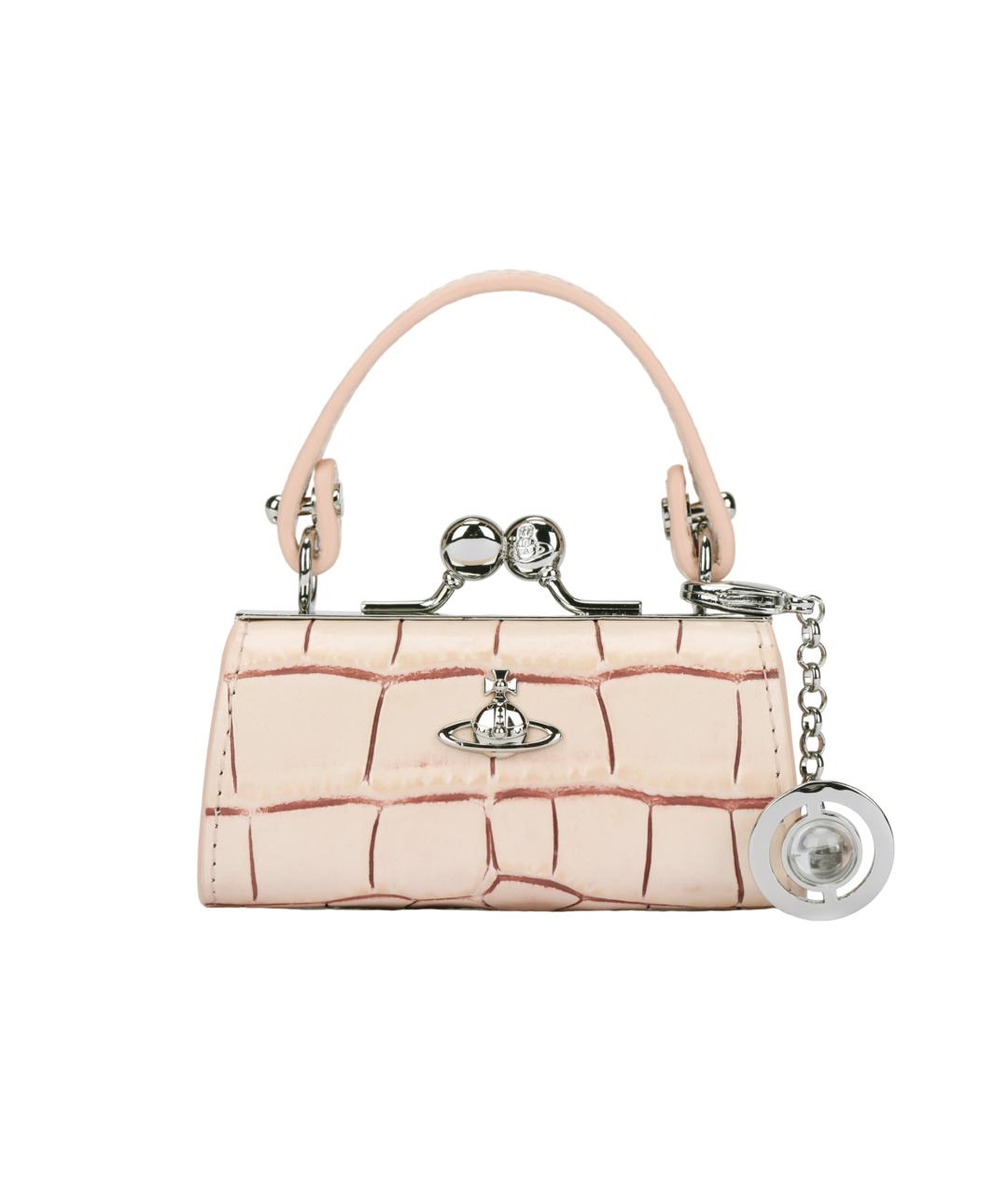 VIVIENNE WESTWOOD Розовый кожаный кошелек, фото 4