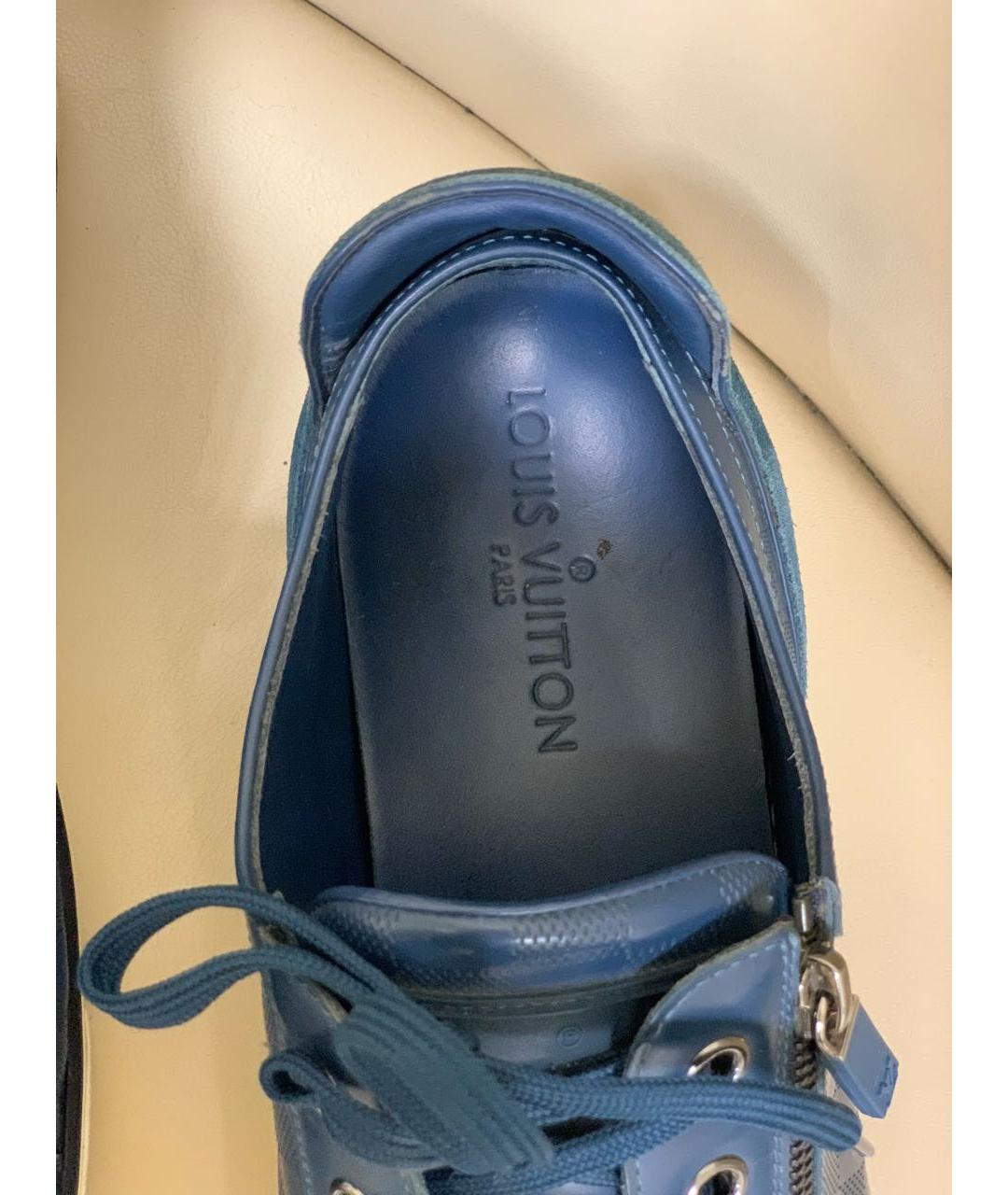 LOUIS VUITTON PRE-OWNED Голубые низкие кроссовки / кеды, фото 4