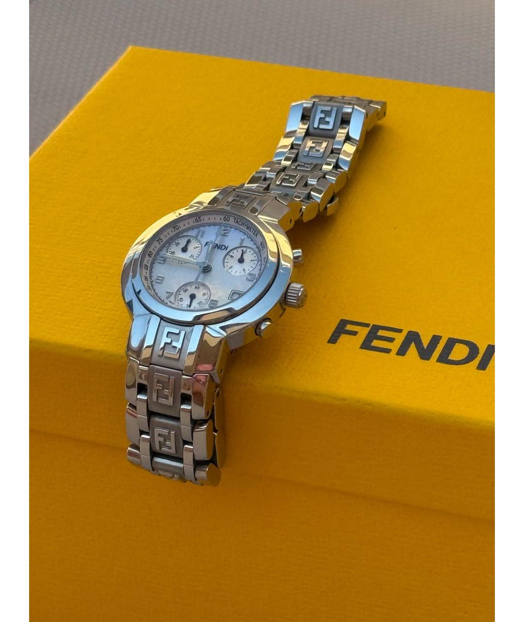 FENDI Серебряные стальные часы, фото 6