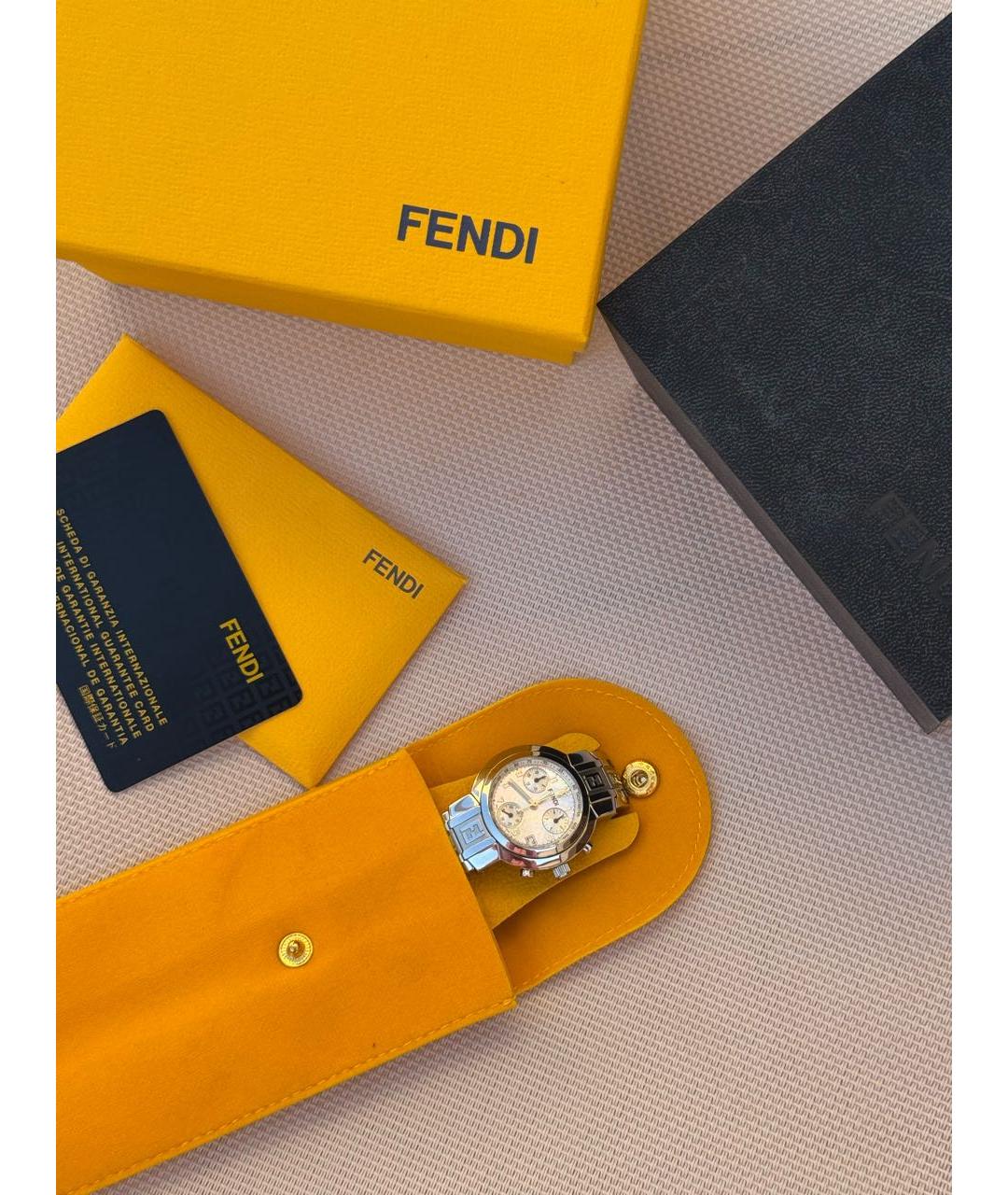 FENDI Серебряные стальные часы, фото 4