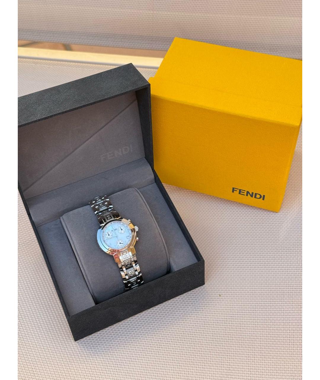 FENDI Серебряные стальные часы, фото 5