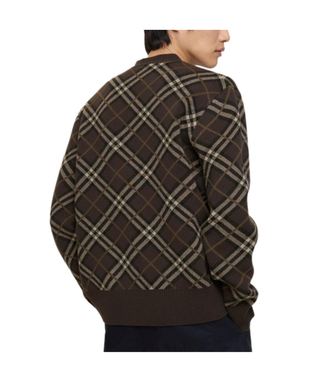 BURBERRY Коричневый шерстяной кардиган, фото 4