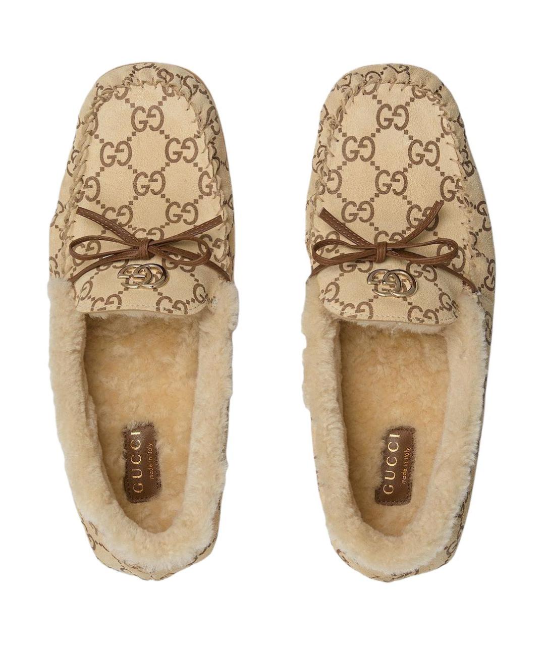 GUCCI Коричневые замшевые мокасины, фото 4