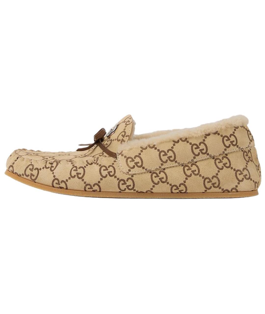 GUCCI Коричневые замшевые мокасины, фото 2