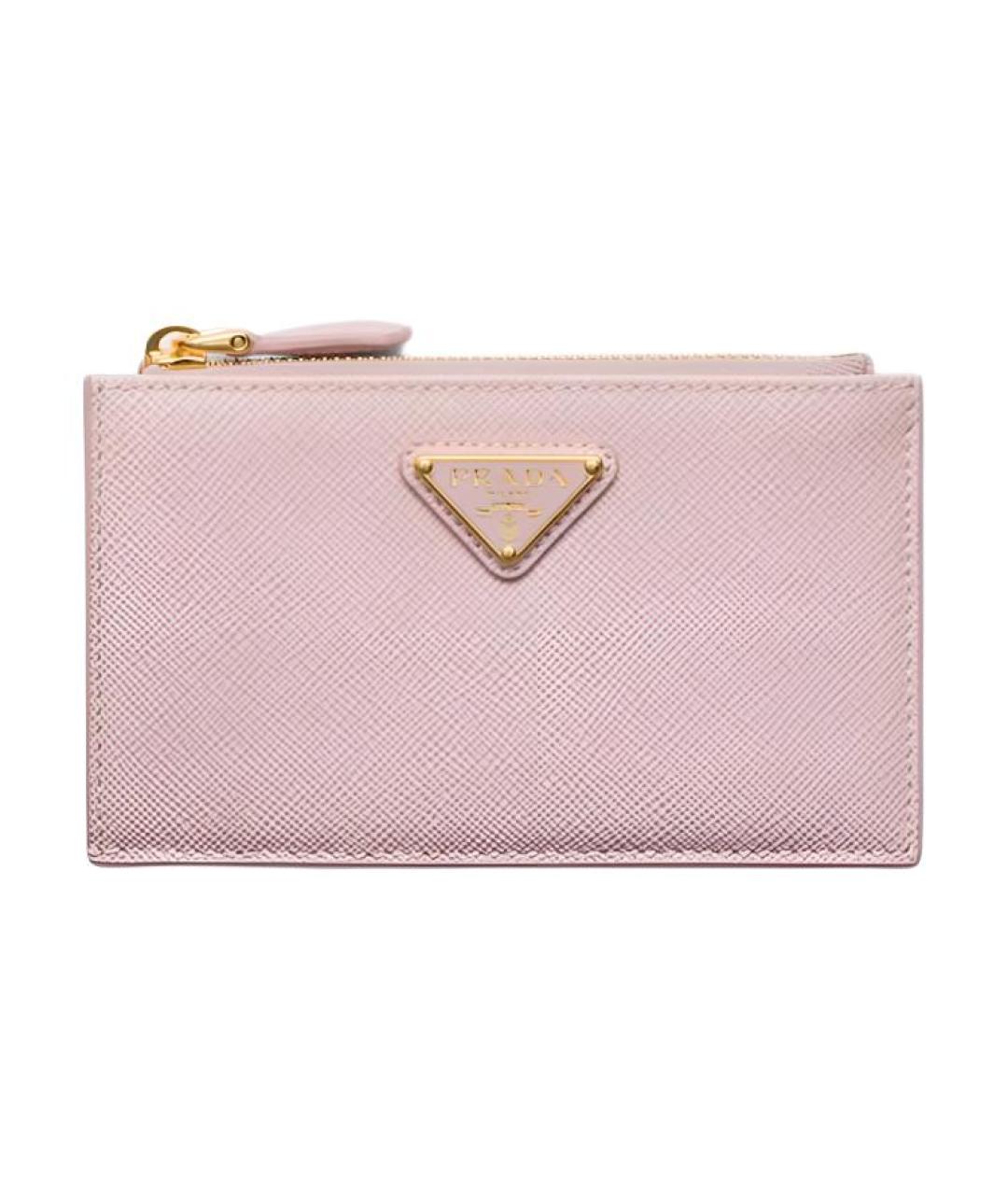 PRADA Розовый кожаный кардхолдер, фото 1