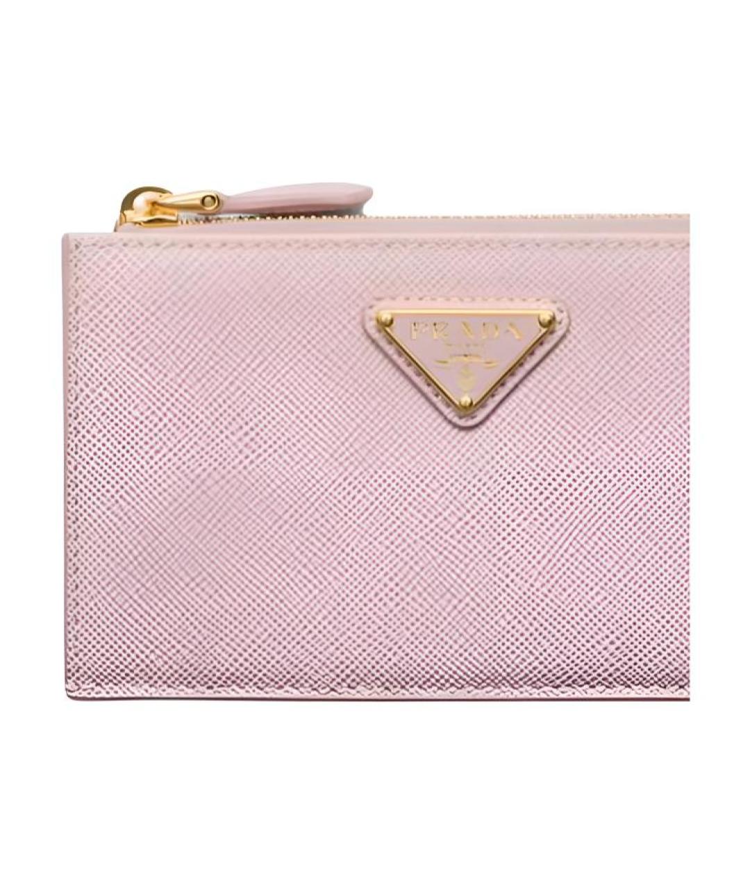 PRADA Розовый кожаный кардхолдер, фото 4