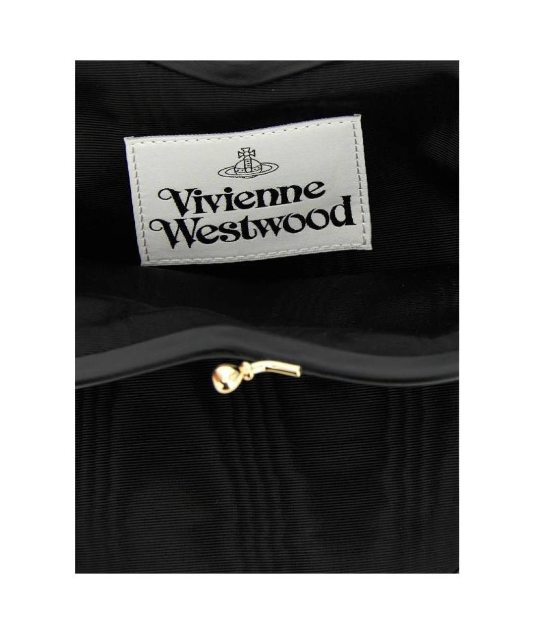 VIVIENNE WESTWOOD Черная тканевая сумка через плечо, фото 3