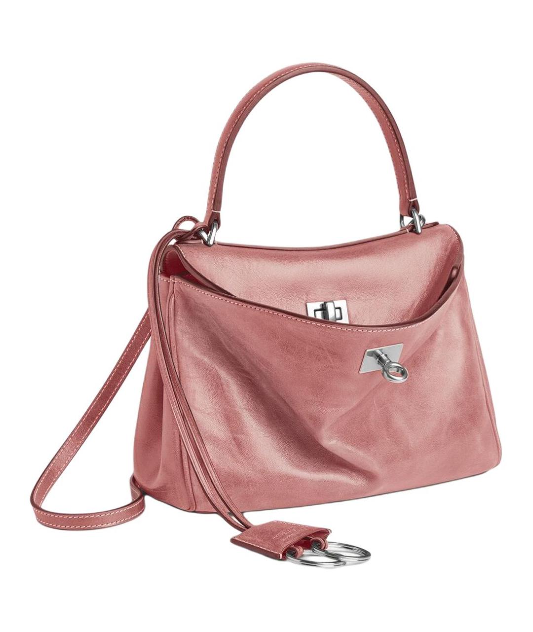 BALENCIAGA Розовая кожаная сумка через плечо, фото 2