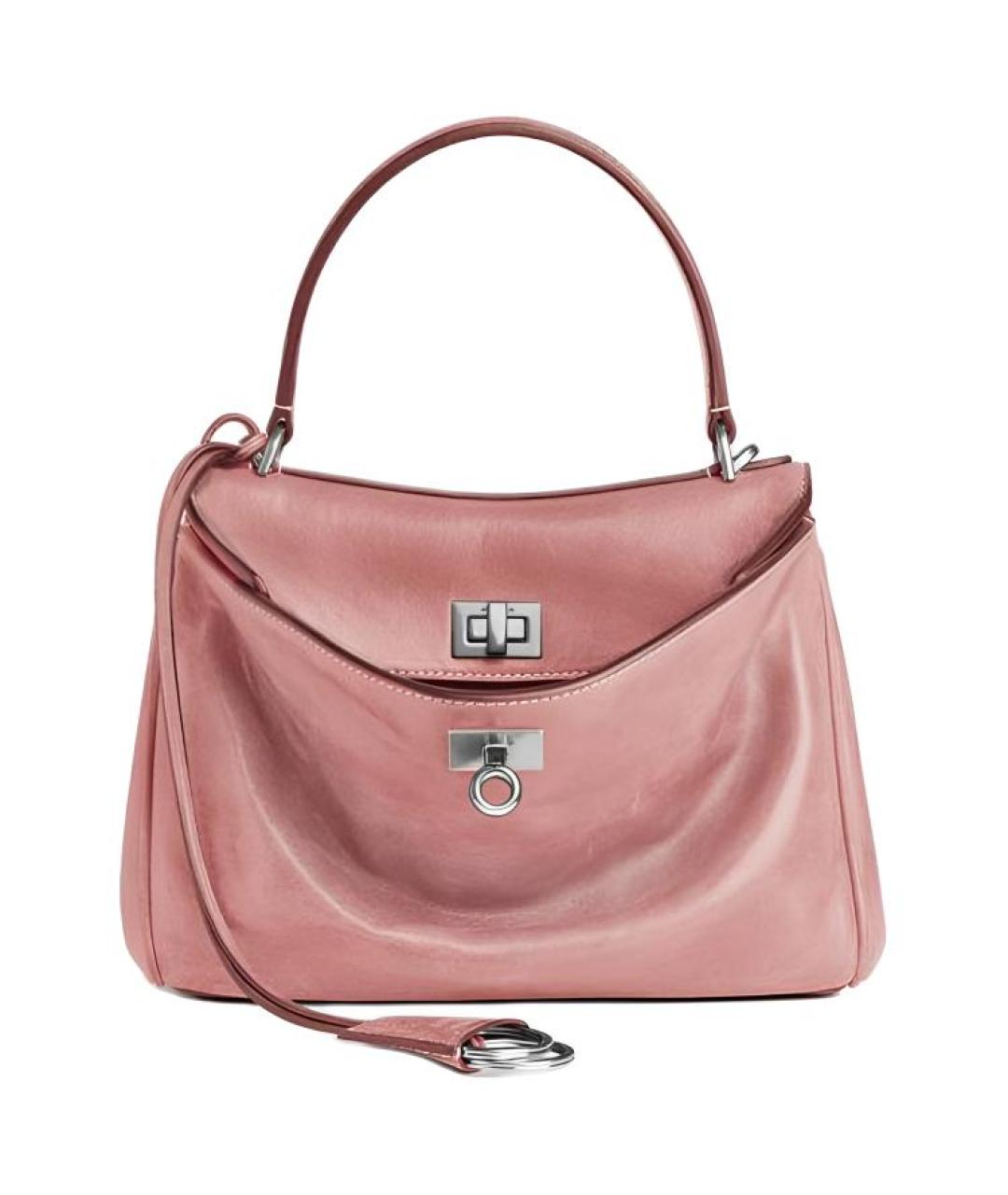 BALENCIAGA Розовая кожаная сумка через плечо, фото 1