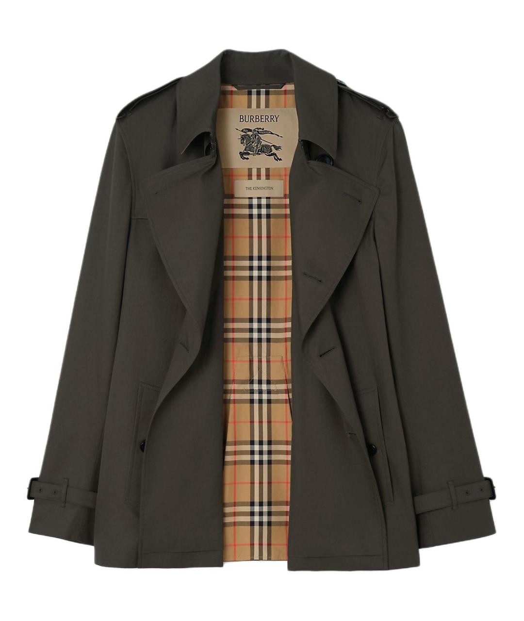 BURBERRY Серый тренч / плащ, фото 2