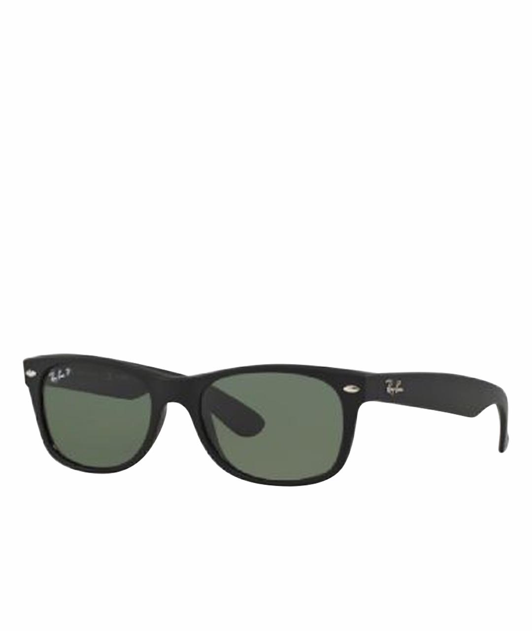 RAY BAN Черные пластиковые солнцезащитные очки, фото 1