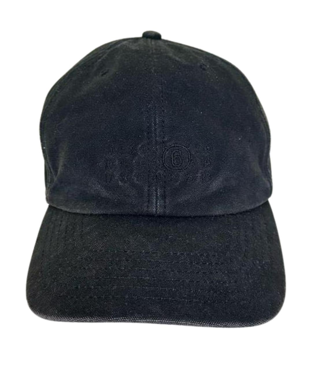 MM6 MAISON MARGIELA Черная хлопковая кепка/бейсболка, фото 1