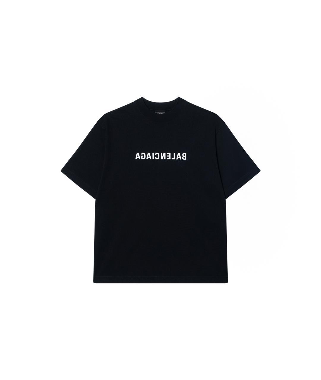 BALENCIAGA Черная футболка, фото 3