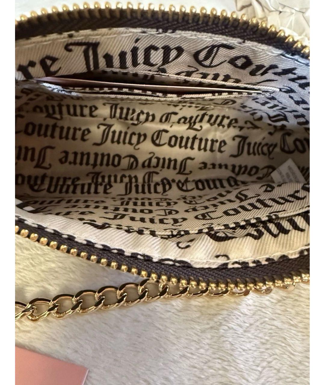 JUICY COUTURE Розовая бархатная сумка с короткими ручками, фото 5