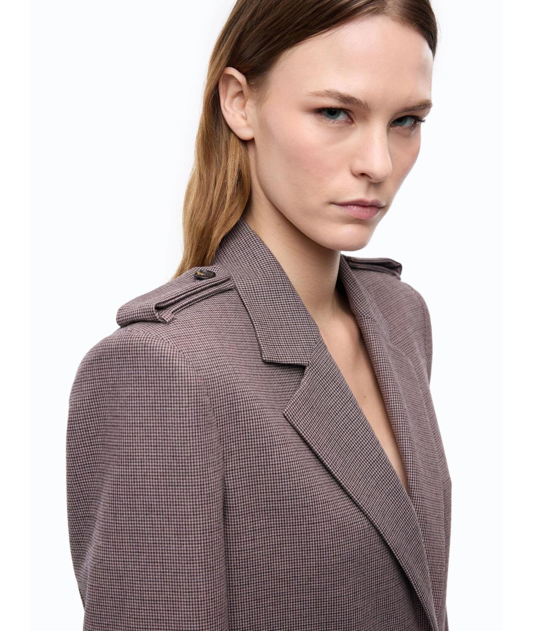 PINKO Коричневый полиэстеровый жакет/пиджак, фото 4