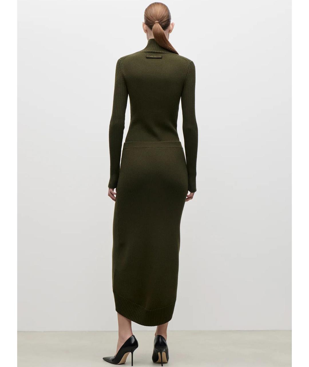VICTORIA BECKHAM Зеленая шерстяная водолазка, фото 5