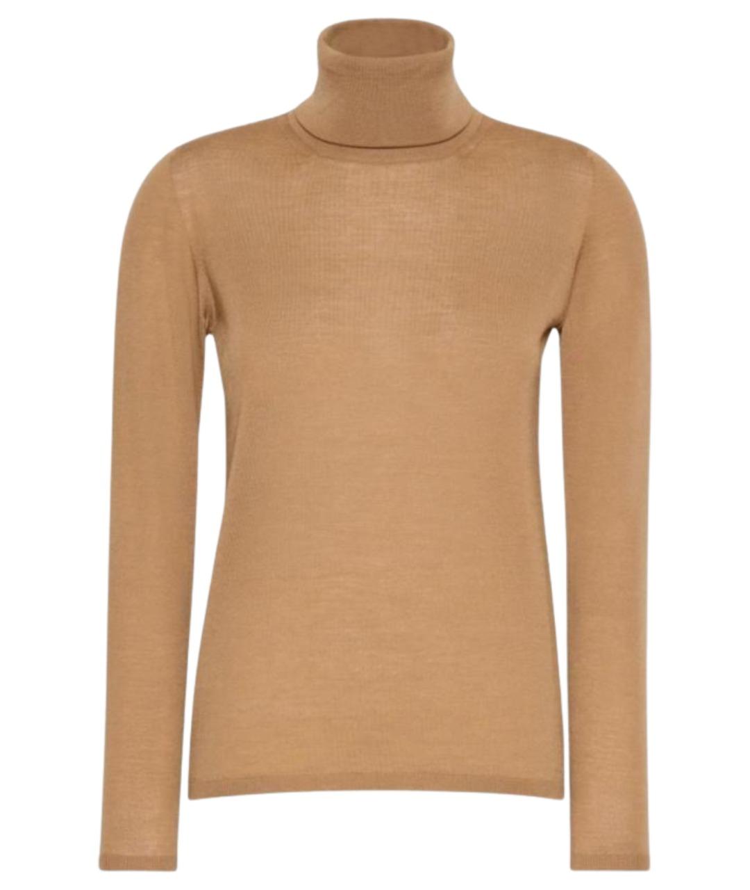 MAX MARA Бежевая шерстяная водолазка, фото 1