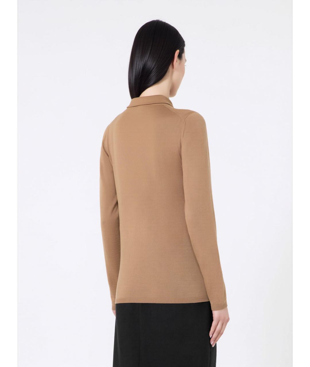 MAX MARA Бежевая шерстяная водолазка, фото 4