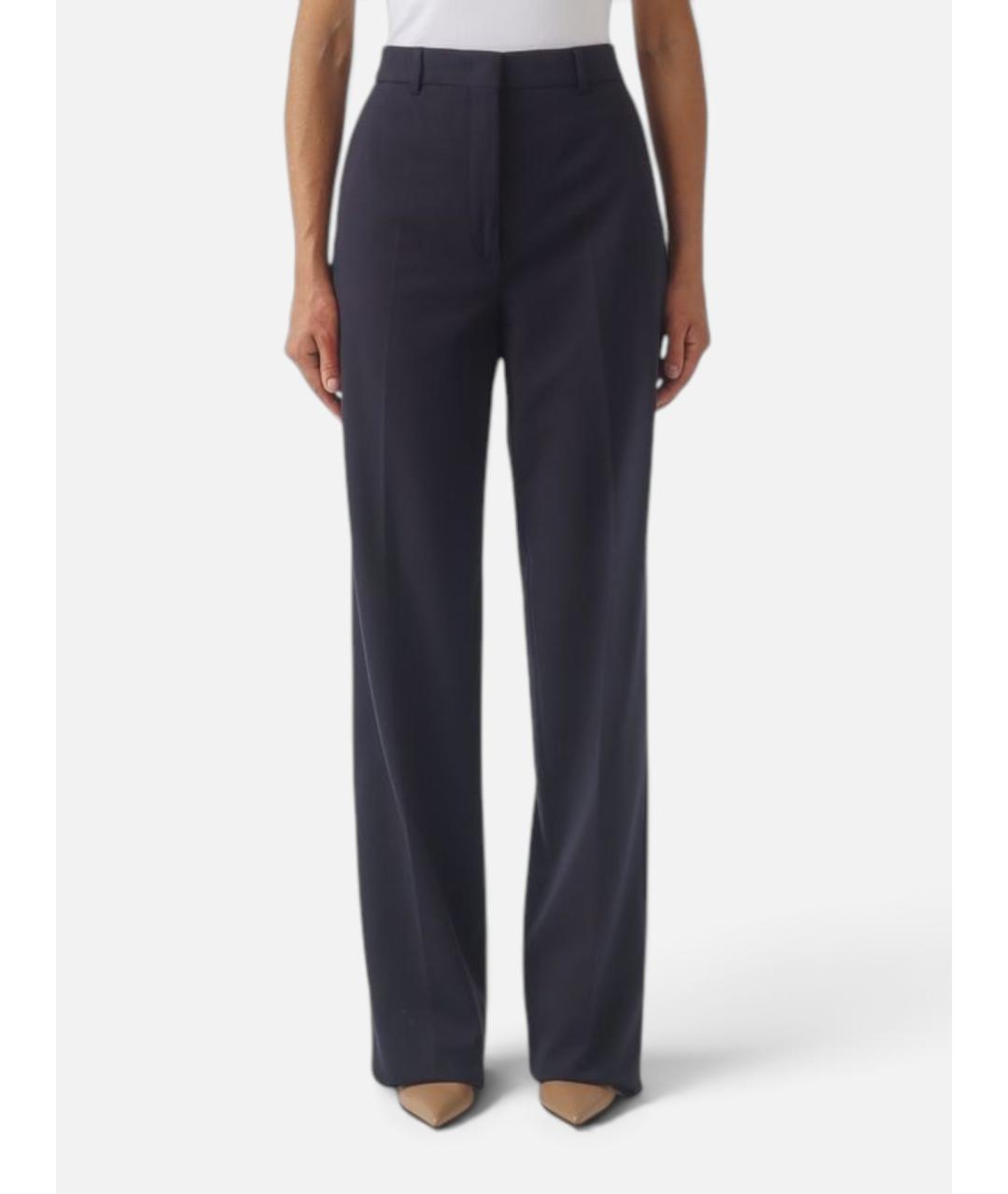 MAX MARA STUDIO Черные вискозные прямые брюки, фото 6