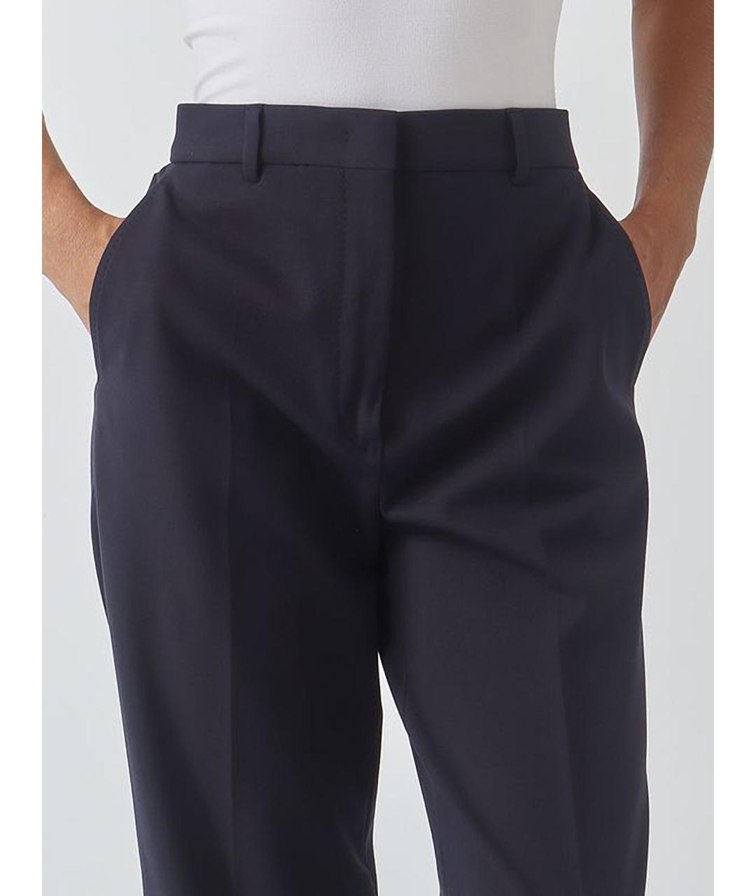 MAX MARA STUDIO Черные вискозные прямые брюки, фото 5