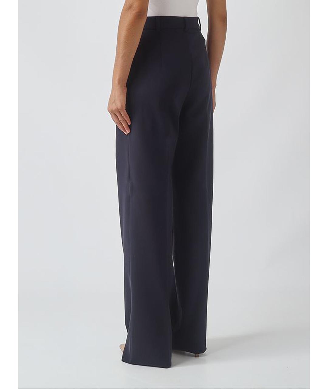 MAX MARA STUDIO Черные вискозные прямые брюки, фото 4