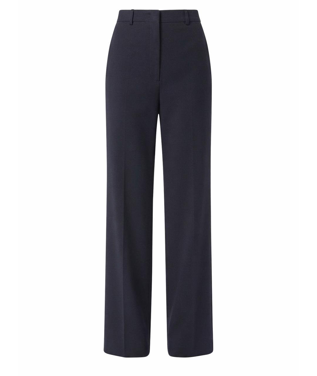 MAX MARA STUDIO Черные вискозные прямые брюки, фото 1