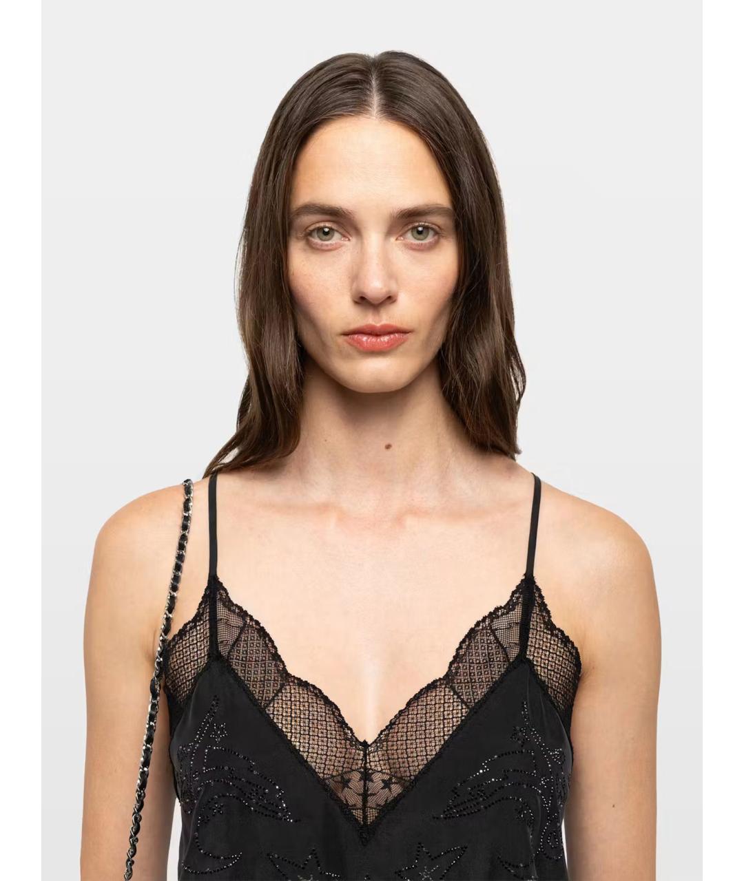 ZADIG & VOLTAIRE Черная шелковая майка, фото 3