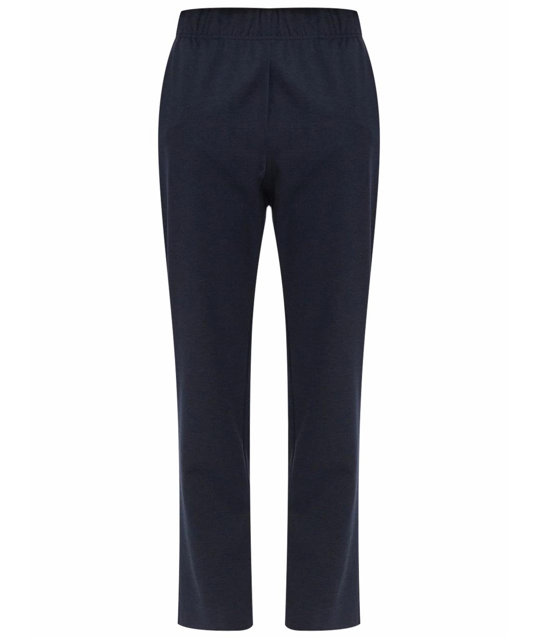 WEEKEND MAX MARA Черные хлопковые прямые брюки, фото 1