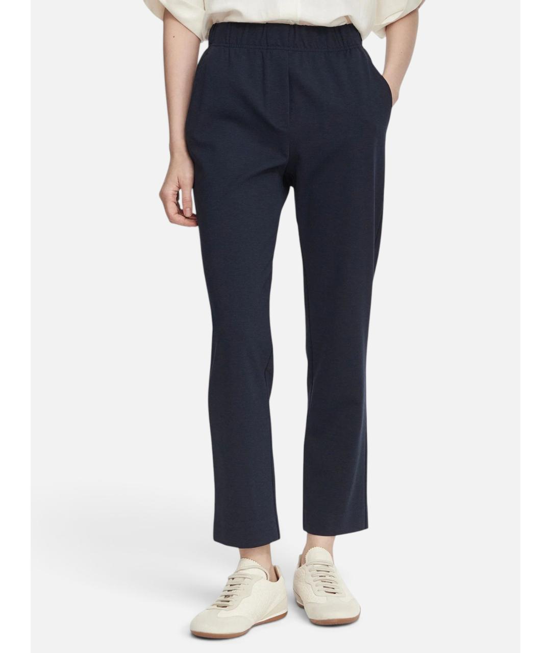 WEEKEND MAX MARA Черные хлопковые прямые брюки, фото 6